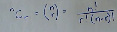 Video on using the formula to calculate combinations.